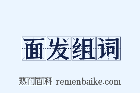 面发组词是什么意思的图片